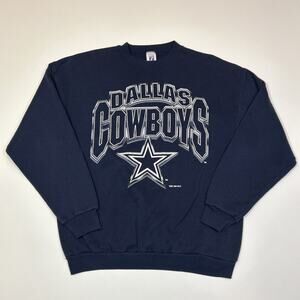 Vintage Dallas Cowboys Logo 7 Sweatshirt Mens XL 1996 Spellout NFL Made In USA